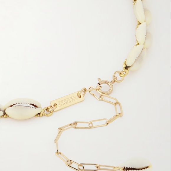 Isabel Marant Noki Gold Tone Shell Choker Necklace - Picture 3 of 7